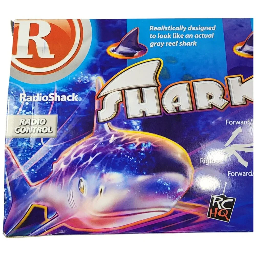 RADIO SHACK Radio Remote Control Shark-NEW in box- Kids Toys Pool Vintage